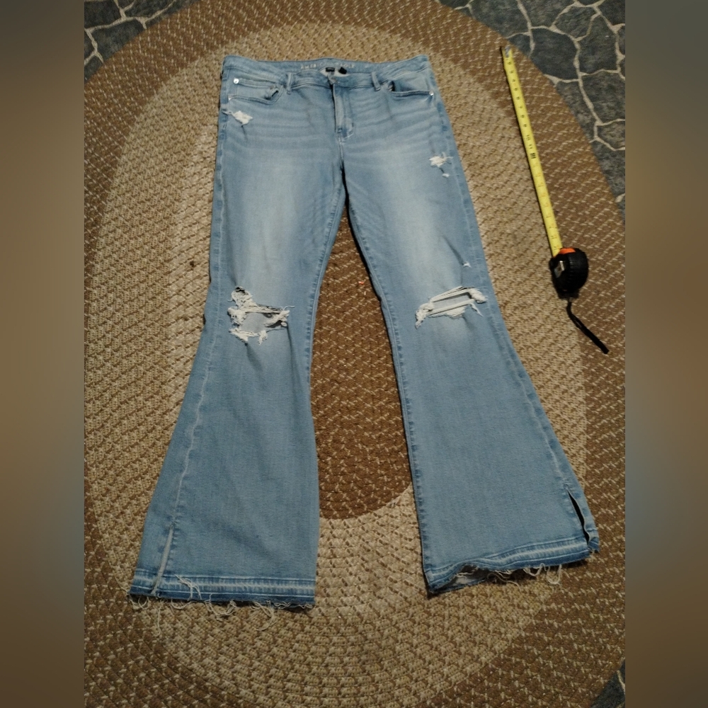 American Eagle Stretch Low Rise Flare Plus Size Jeans